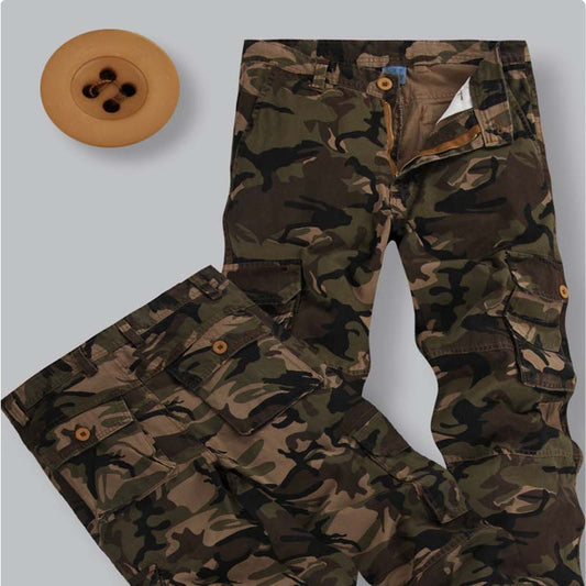 Pantalones Tácticos de Camuflaje con Múltiples Bolsillos para Hombre