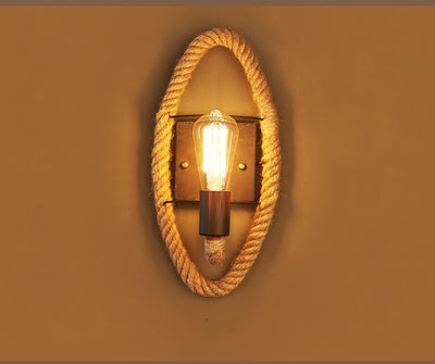 Lámpara de Pared Industrial Retro con Cuerda de Cáñamo - Image 12