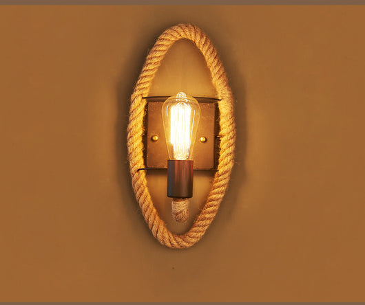 Lámpara de Pared Industrial Retro con Cuerda de Cáñamo - Image 12