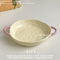 2025 New Ceramic Doble Handle Dish Bright Amarillo