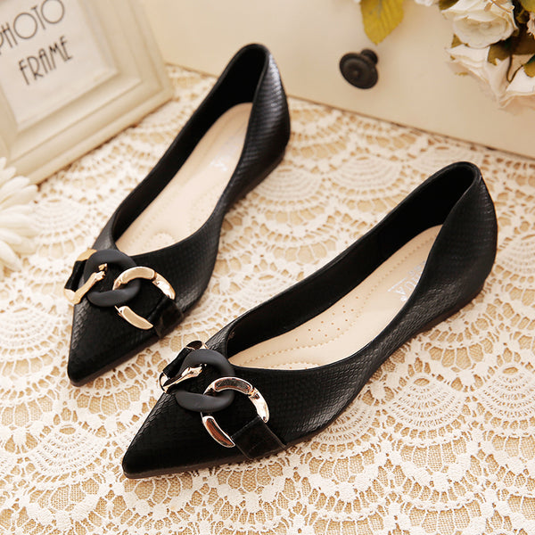 Zapatos de Punta Fina con Suela Suave y Boca Shallow