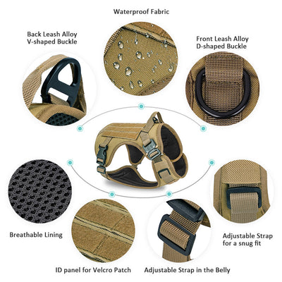 Arnés Táctico de Tracción para Mascotas Grandes - Camuflaje Profesional - Image 16