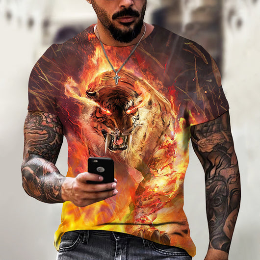 Playera Estampada León 3D para Hombre - Diseño Beast Verano - Image 19