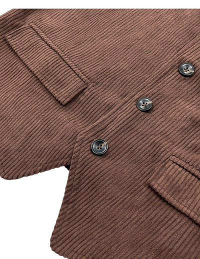 Chaleco de Pana para Hombre con Bolsillos de Patchwork y Chaqueta Exterior - Image 12