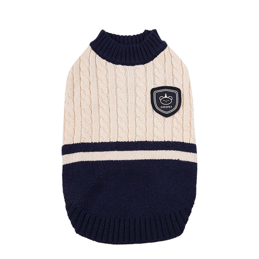 Suéter de Invierno Preppy para Perros Pequeños - Diseño sin Mangas con Combinación de Colores - Image 4