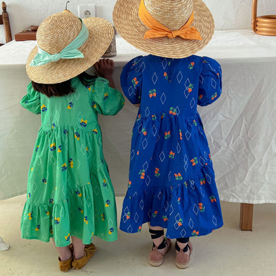 Vestido Infantil de Algodón con Estampado de Cerezas - Image 12