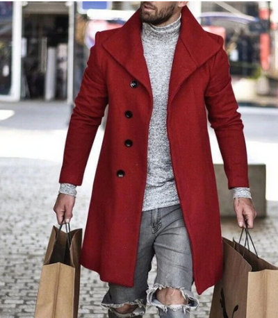 Abrigo de Lana Largo para Hombre - Gabardina Clásica - Image 10