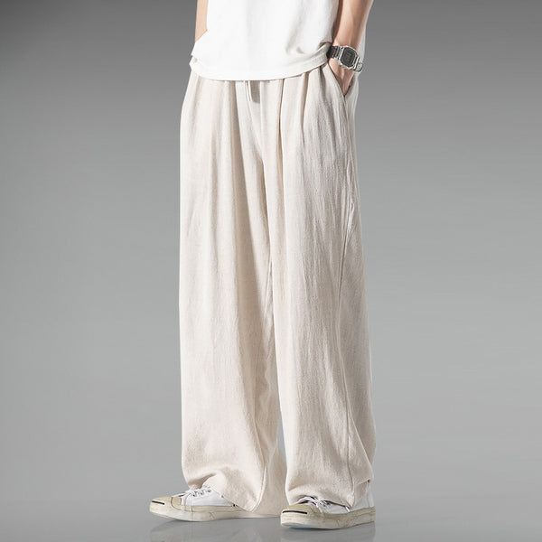 Pantalones Anchos de Lino y Algodón para Tallas Grandes - Cómodos y Transpirables
