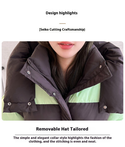 Chaqueta Corta de Algodón con Parches Contrastantes Gruesos para Mujer - Image 29