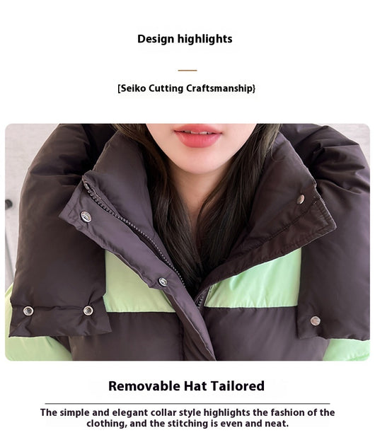 Chaqueta Corta de Algodón con Parches Contrastantes Gruesos para Mujer - Image 29
