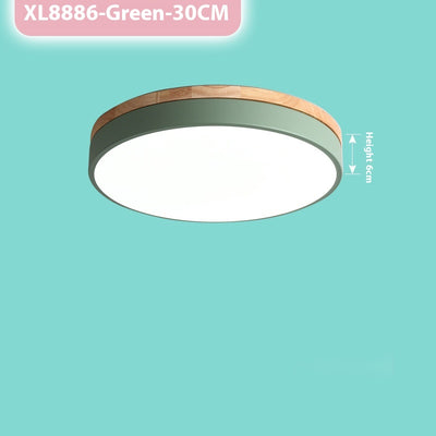 Lámpara de Techo LED Macaron Redonda para Dormitorio y Sala de Estar - Image 8