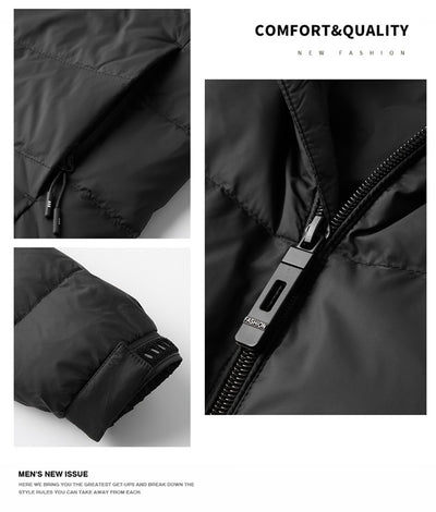 Chaqueta de Plumas para Hombre con Cuello Alto - Abrigo Cálido Otoño Invierno - Image 19