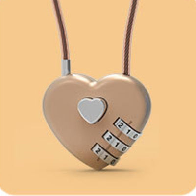 Candado de Amor Corazón de Durazno con Cuerda Larga - Image 12