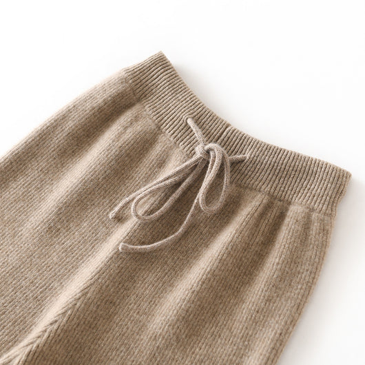 Pantalones de Lana Cintura Alta Relajados de Corte Recto - Image 3