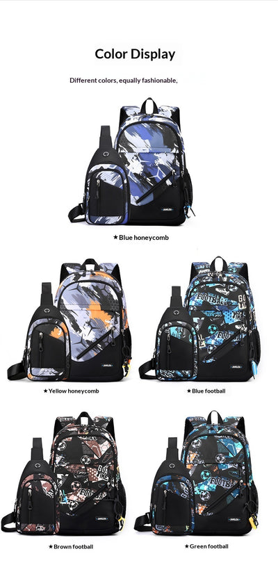 Set de Mochila y Bolsa Pectoral para Hombre - Image 20