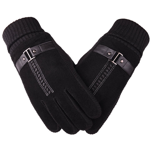 Guantes de Piel de Cerdo para Hombre Invierno Esquí Conducción Outdoor - Image 3