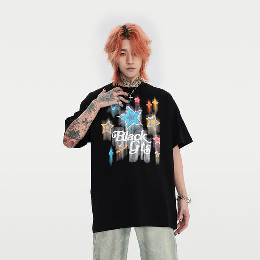 Playera Hombre Estrellas Sueltas Estampado