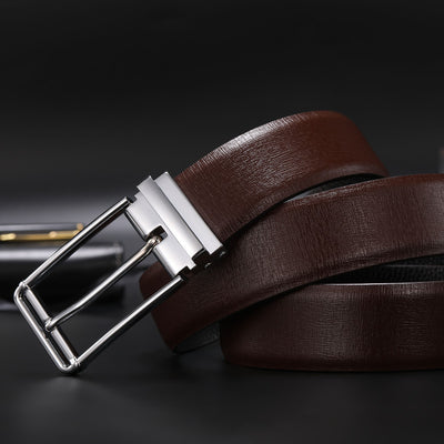 Cinturón de Cuero Genuino para Hombre con Hebilla Cruzada - Image 6