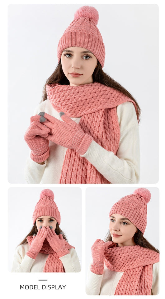 Conjunto Térmico de Invierno: Gorro, Bufanda y Guantes en Lana - Image 20
