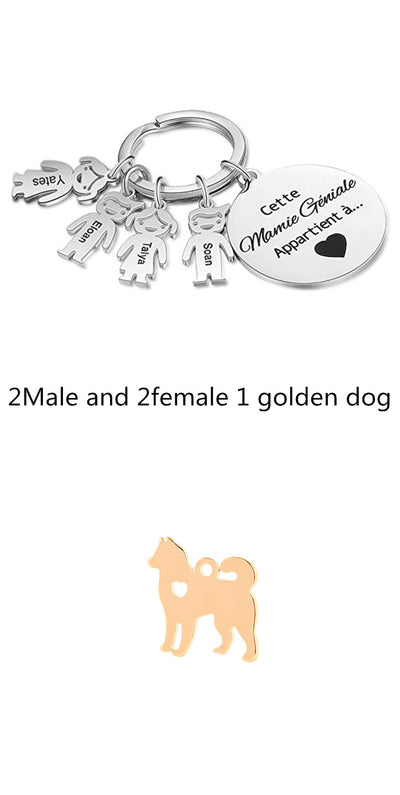 Llavero Personalizado Corazón Hueco Acero Inoxidable Diseño Cachorro - Image 23