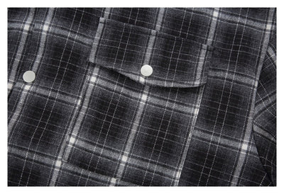 Camisa de Trabajo Cuadros Retro Americana con Capucha para Hombre - Image 19