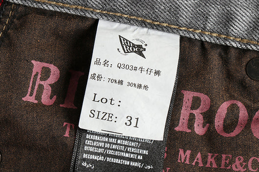 Jeans Gris Cemento Desgastado Estilo Retro para Hombre - Image 4