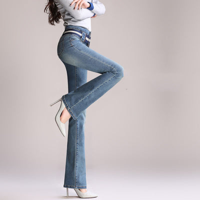 Pantalones Rectos Elásticos Talla Grande con Cintura Ajustable - Image 10