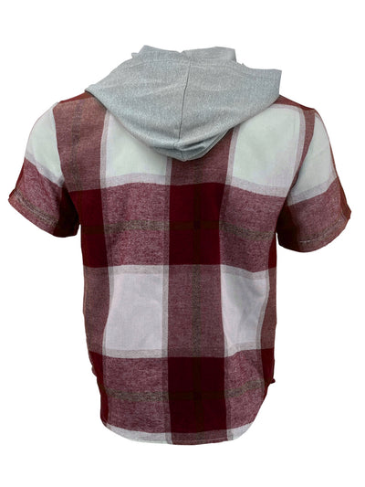 Camisa Casual Ejecutiva de Cuadros con Capucha - Manga Corta para Hombre - Image 15
