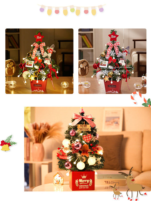 Árbol de Navidad Pequeño de Escritorio con Adornos Decorativos - Image 19