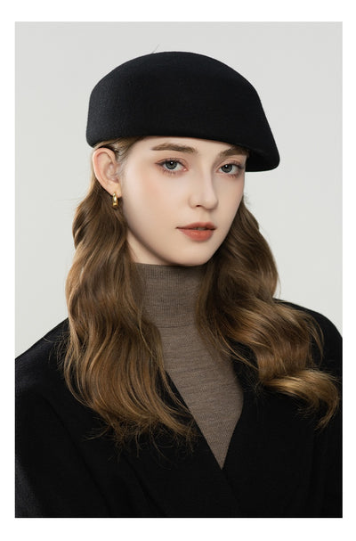 Boina Retro de Lana con Detalles de Plumas para Otoño e Invierno - Image 14