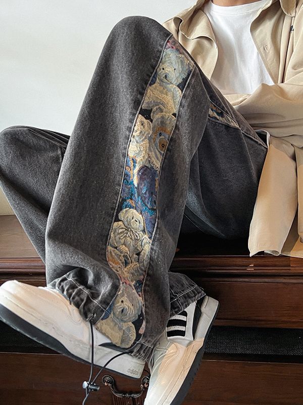 Jeans Holgados de Moda Urbana para Hombre - Diseño Parejas Casual Otoño