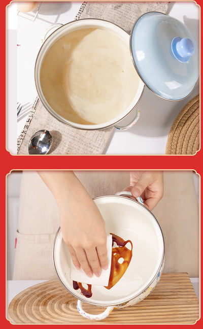 Tazón para Fideos Instantáneos con Tapa y Asas Dobles, Esmaltado Resistente al Calor - Image 15