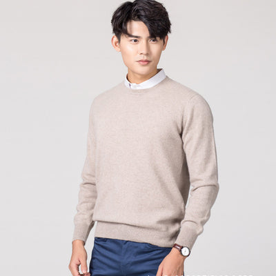 Suéter Holgado de Lana para Hombre - Pullover Casual de Color Sólido - Image 34