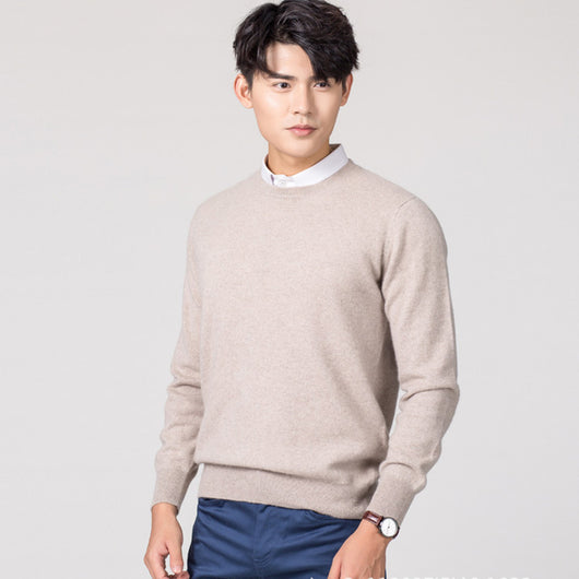 Suéter Holgado de Lana para Hombre - Pullover Casual de Color Sólido - Image 34
