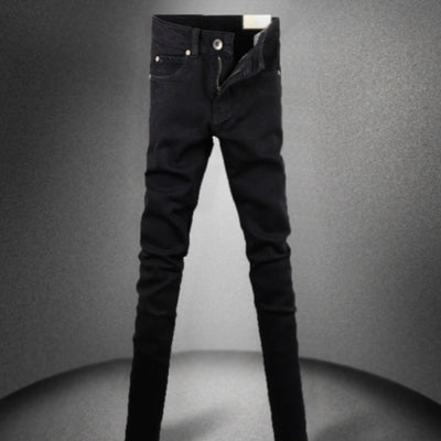 Pantalones Skinny Negros Elásticos para Hombre - Image 10