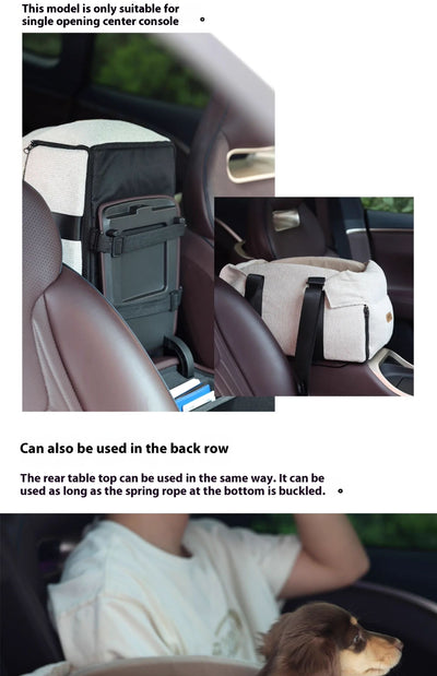 Nido para Mascota en Auto con Bolsa Pañalera Dual - Image 12