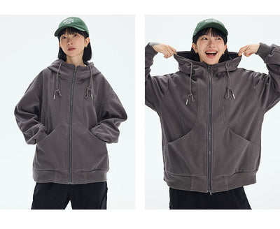 Suéter Hoodie de Pareja Otoño con Costuras a Contraste - Image 10