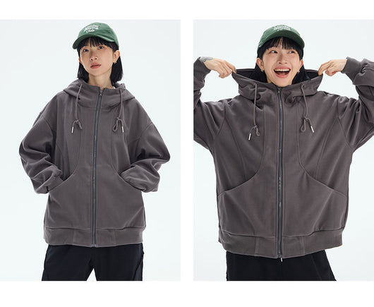 Suéter Hoodie de Pareja Otoño con Costuras a Contraste - Image 10