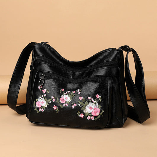 Bolso de Cuero Suave con Bordados para Mujeres Maduras - Image 11
