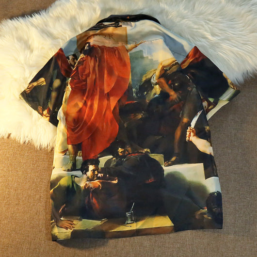 Camisa Hawaiana Retro con Estampado Óleo Artístico - Unisex Oversize Street Hip-Hop - Image 4