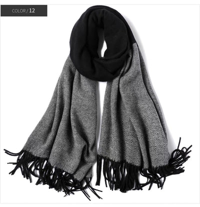 Bufanda de Lana Escocesa Gruesa Otoño-Invierno Unisex - Image 13