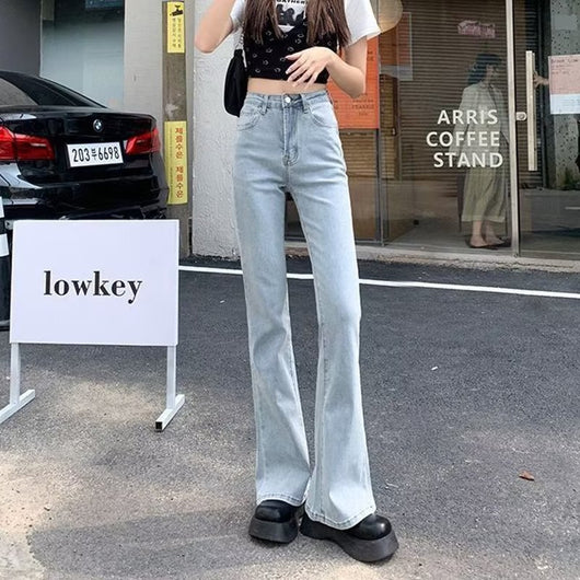 Jeans Acampanados Retro Cintura Alta Efecto Esbeltez para Mujer - Image 3