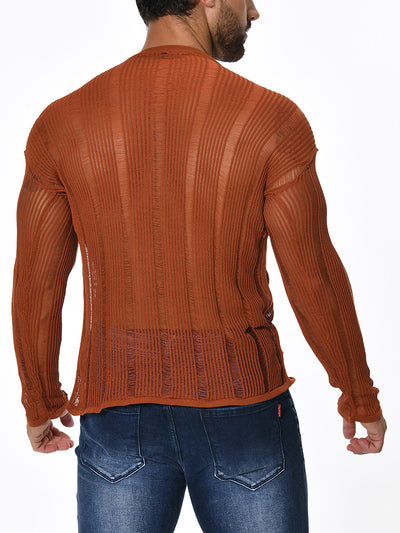 Suéter Holgado de Manga Larga para Hombre Versátil - Image 8