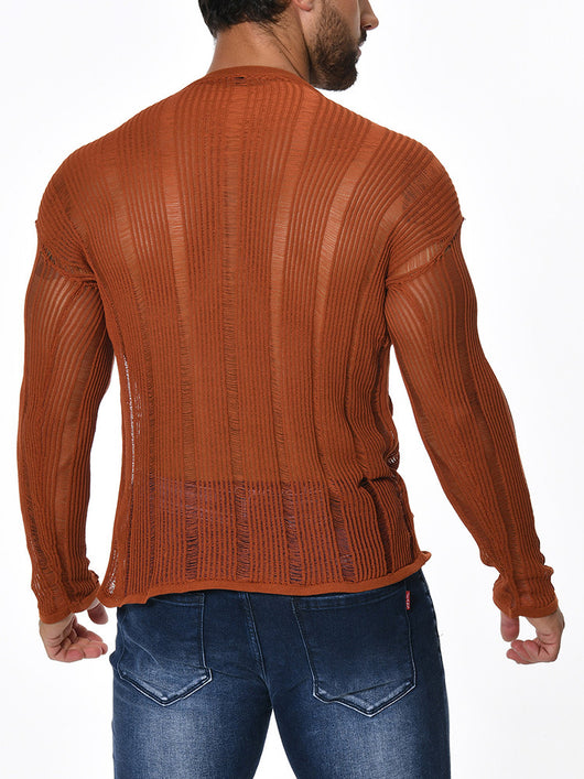 Suéter Holgado de Manga Larga para Hombre Versátil - Image 8