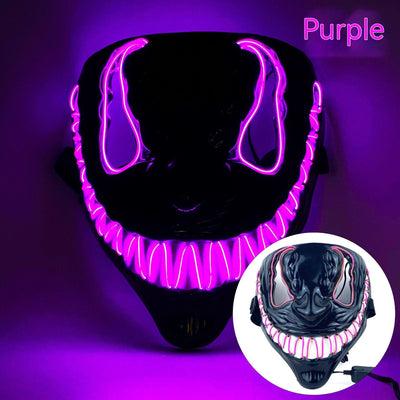 Máscara LED Luminosa de Horror para Fiestas de Baile Halloween - Image 9
