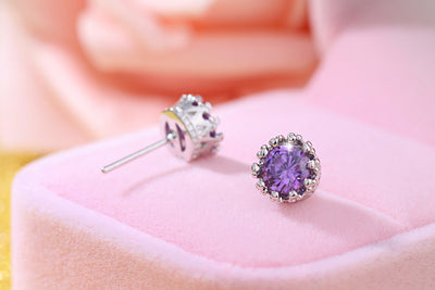 Aretes de Circonita Diamante Corona - Image 6