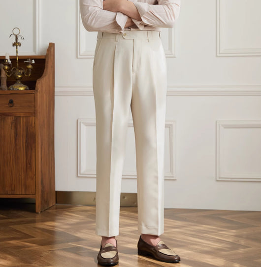 Pantalón de Talle Alto Estilo Retro sin Planchado con Cintura Elástica - Image 19