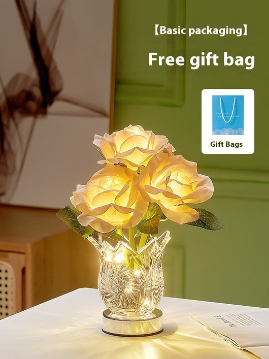 Lámpara de Mesa Flores de Cristal para Dormitorio - Image 7