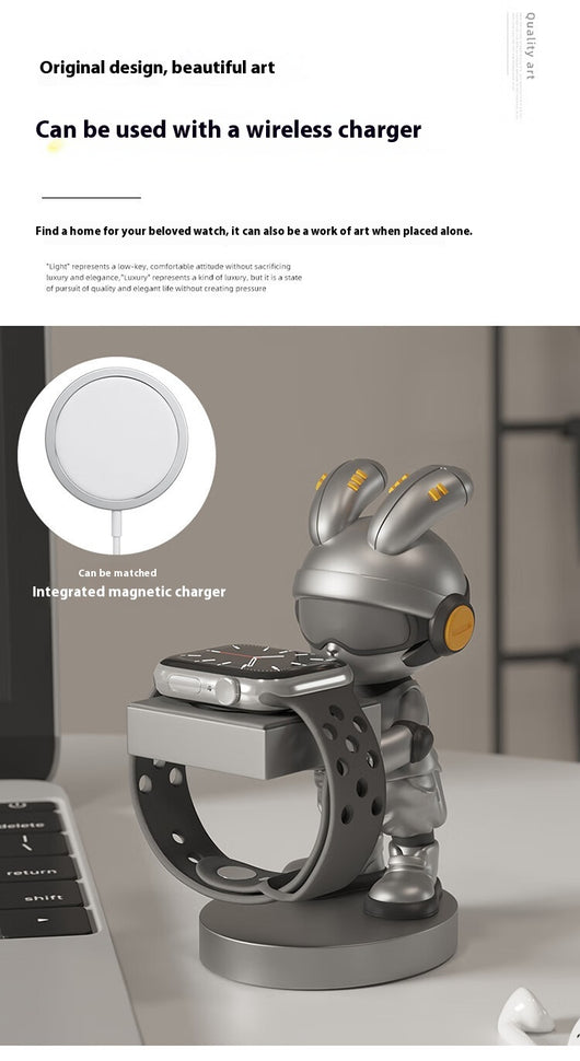Soporte Cargador para Reloj Conejo de Resina - Diseño Trendy - Image 15