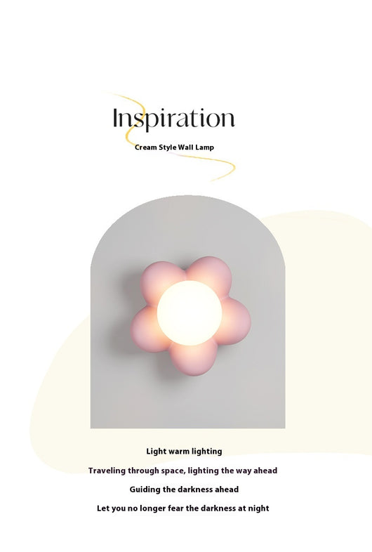 Lámpara de Pared Infantil Flor - Luz Moderna Estilo Crema para Dormitorio - Image 20
